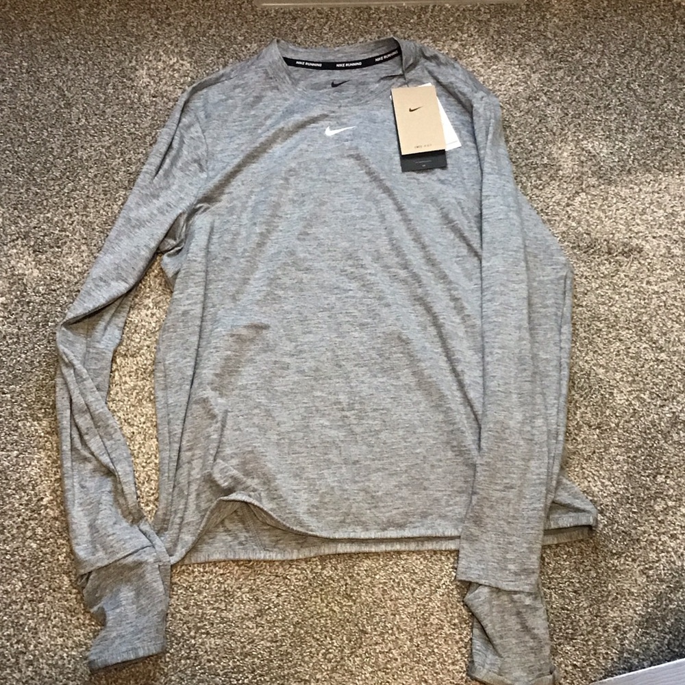 Nike Men's Heather Gray Long Sleeve Tee